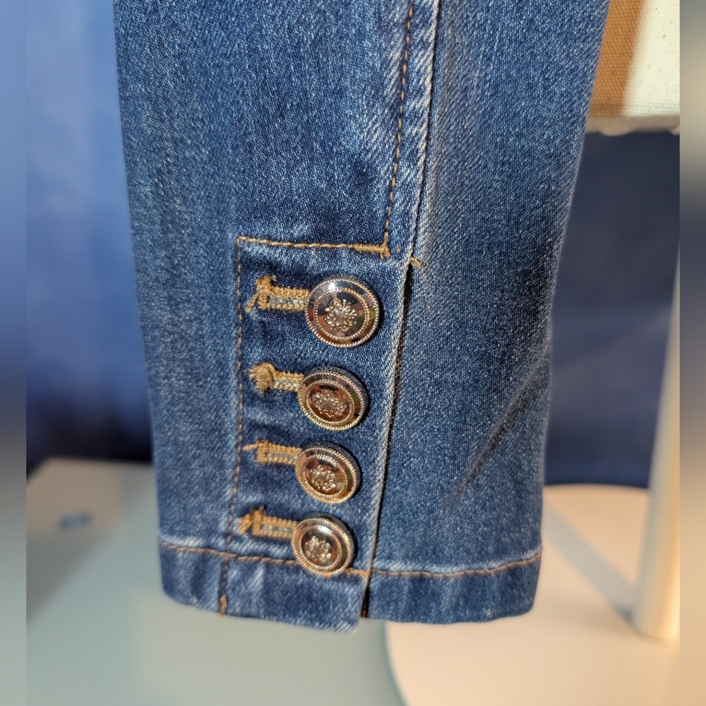 White House Black Market Blue Denim Jacket - Picture 7 of 9